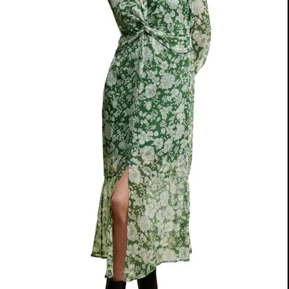 Mango Green Long Sleeve V-Neck Sundress - Picture 2 of 5